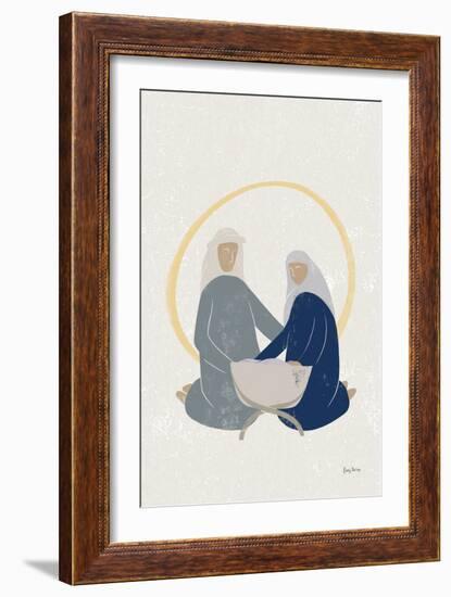 Nativity II with Navy no Words-Becky Thorns-Framed Art Print