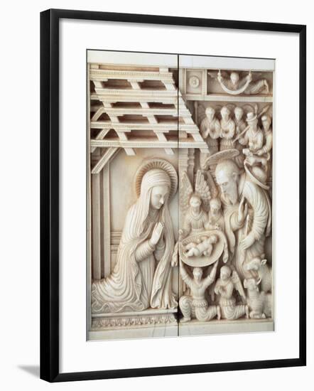 Nativity, Ivory Bas-Relief-null-Framed Giclee Print