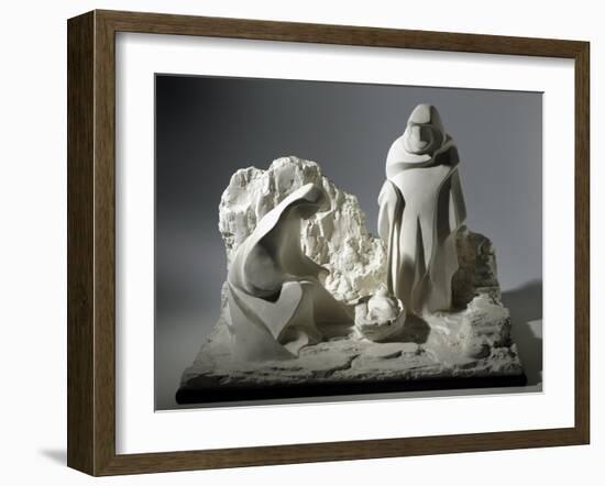 Nativity, Nativity Scene Made of Plaster-Peter Jackson-Framed Giclee Print