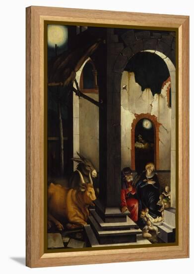 Nativity of Christ, 1520-Hans Baldung Grien-Framed Premier Image Canvas