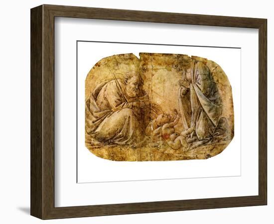 Nativity of Christ by Botticelli-Sandro Botticelli-Framed Premium Giclee Print