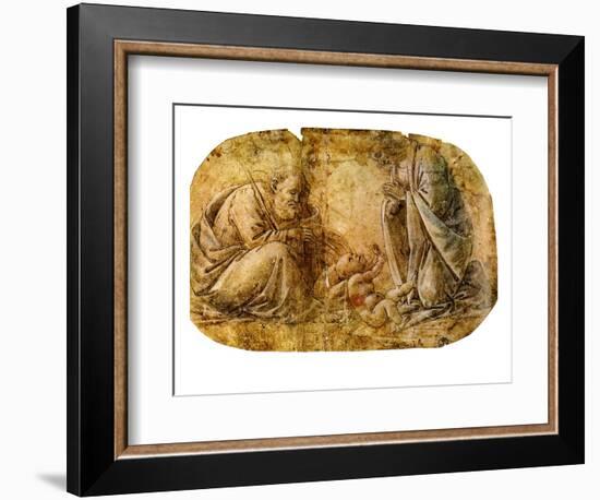 Nativity of Christ by Botticelli-Sandro Botticelli-Framed Premium Giclee Print