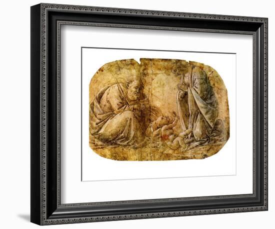 Nativity of Christ by Botticelli-Sandro Botticelli-Framed Premium Giclee Print