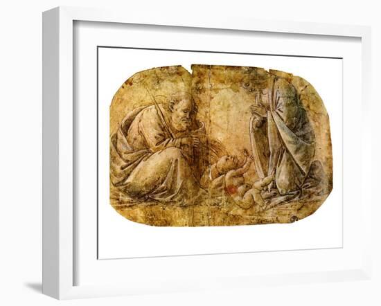 Nativity of Christ by Botticelli-Sandro Botticelli-Framed Art Print