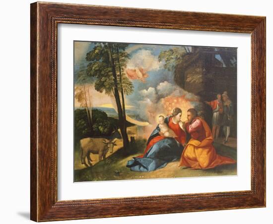 Nativity of Jesus, Circa 1512-1513-Dosso Dossi-Framed Giclee Print