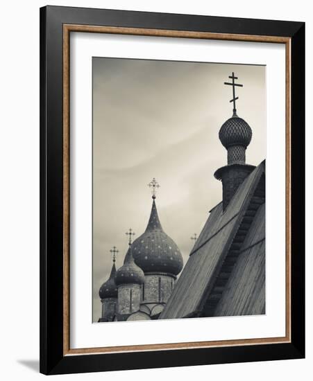 Nativity of the Virgin Cathedral and Saint Nicholas Church, Suzdal Kremlin, Vladimir Oblast, Russia-Walter Bibikow-Framed Photographic Print