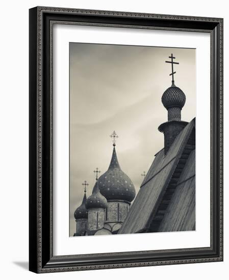 Nativity of the Virgin Cathedral and Saint Nicholas Church, Suzdal Kremlin, Vladimir Oblast, Russia-Walter Bibikow-Framed Photographic Print