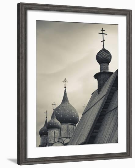 Nativity of the Virgin Cathedral and Saint Nicholas Church, Suzdal Kremlin, Vladimir Oblast, Russia-Walter Bibikow-Framed Photographic Print