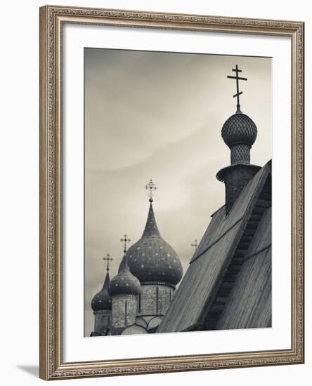 Nativity of the Virgin Cathedral and Saint Nicholas Church, Suzdal Kremlin, Vladimir Oblast, Russia-Walter Bibikow-Framed Photographic Print