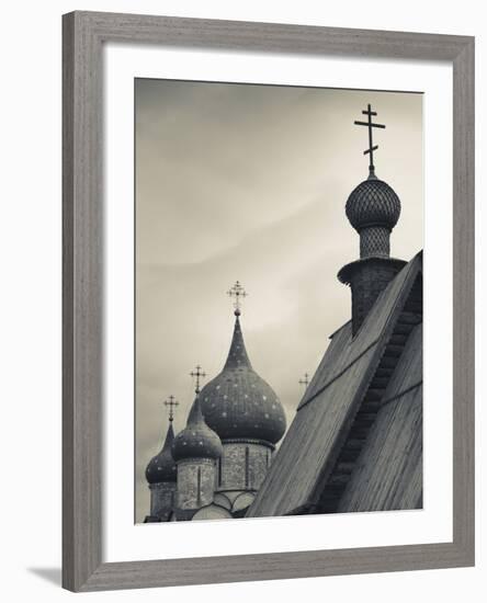 Nativity of the Virgin Cathedral and Saint Nicholas Church, Suzdal Kremlin, Vladimir Oblast, Russia-Walter Bibikow-Framed Photographic Print