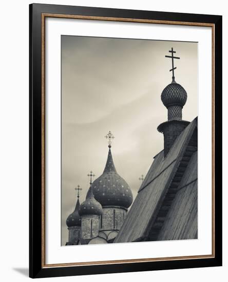 Nativity of the Virgin Cathedral and Saint Nicholas Church, Suzdal Kremlin, Vladimir Oblast, Russia-Walter Bibikow-Framed Photographic Print