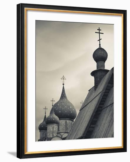 Nativity of the Virgin Cathedral and Saint Nicholas Church, Suzdal Kremlin, Vladimir Oblast, Russia-Walter Bibikow-Framed Photographic Print