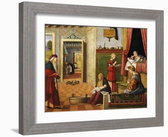 Nativity of Virgin, 1504-1508-Vittore Carpaccio-Framed Giclee Print