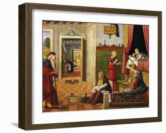 Nativity of Virgin, 1504-1508-Vittore Carpaccio-Framed Giclee Print