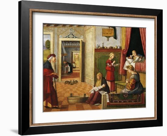 Nativity of Virgin, 1504-1508-Vittore Carpaccio-Framed Giclee Print