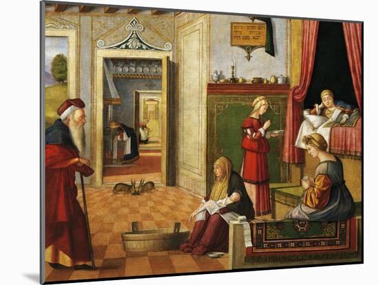 Nativity of Virgin, 1504-1508-Vittore Carpaccio-Mounted Giclee Print