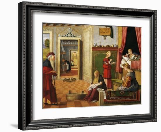 Nativity of Virgin, 1504-1508-Vittore Carpaccio-Framed Giclee Print