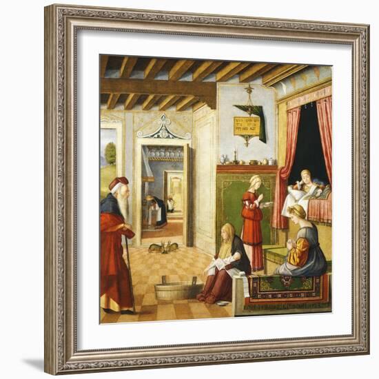 Nativity of Virgin, 1504-1508-Vittore Carpaccio-Framed Giclee Print