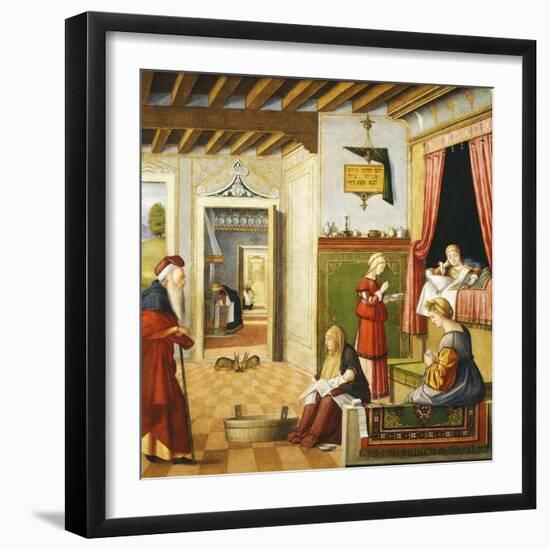Nativity of Virgin, 1504-1508-Vittore Carpaccio-Framed Giclee Print