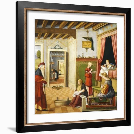 Nativity of Virgin, 1504-1508-Vittore Carpaccio-Framed Giclee Print