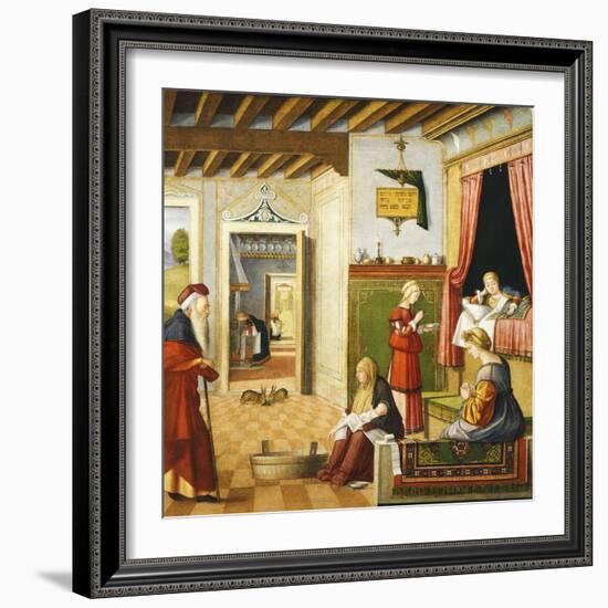 Nativity of Virgin, 1504-1508-Vittore Carpaccio-Framed Giclee Print