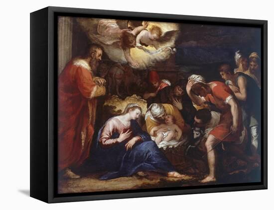 Nativity, Painting-Johann Rottenhammer-Framed Premier Image Canvas