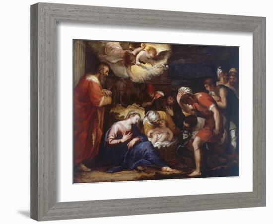 Nativity, Painting-Johann Rottenhammer-Framed Giclee Print