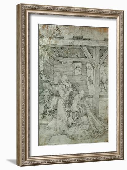 Nativity, Pen and Ink-Albrecht Dürer-Framed Giclee Print