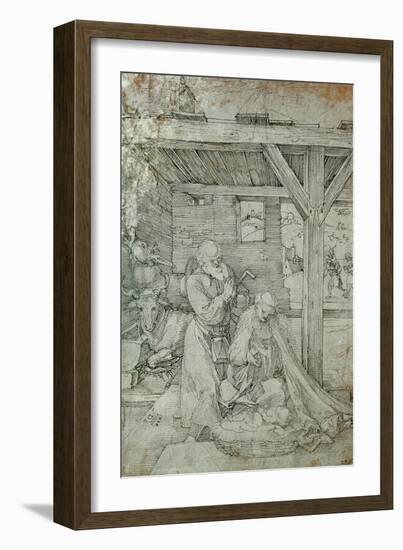 Nativity, Pen and Ink-Albrecht Dürer-Framed Giclee Print