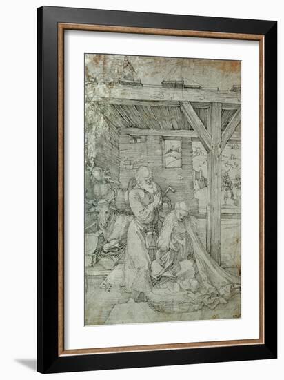 Nativity, Pen and Ink-Albrecht Dürer-Framed Giclee Print