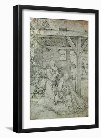 Nativity, Pen and Ink-Albrecht Dürer-Framed Giclee Print