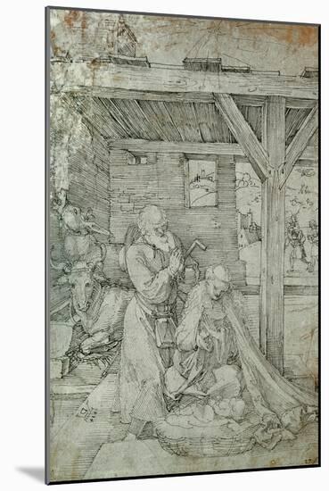 Nativity, Pen and Ink-Albrecht Dürer-Mounted Giclee Print