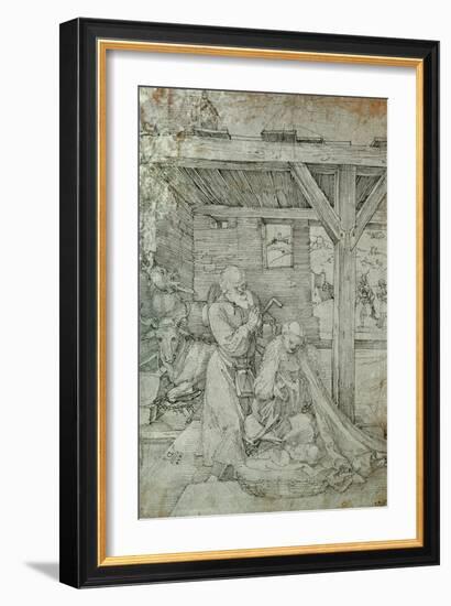 Nativity, Pen and Ink-Albrecht Dürer-Framed Giclee Print