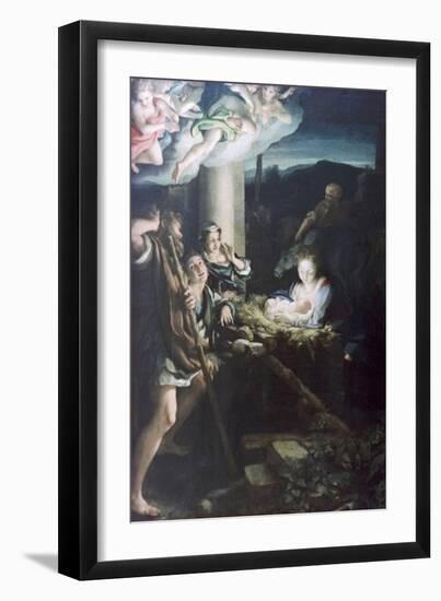 Nativity Scene, 1522-1530-Correggio-Framed Giclee Print