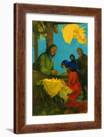 Nativity Scene, 1973-George Adamson-Framed Giclee Print