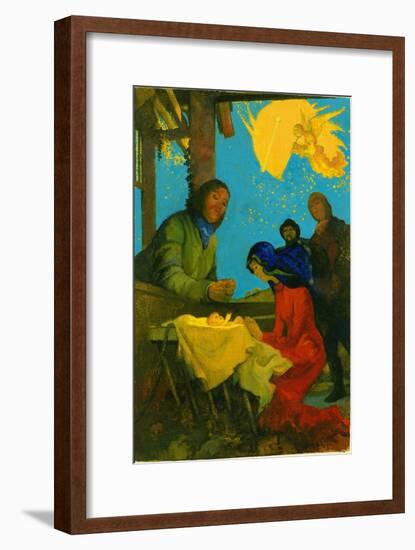 Nativity Scene, 1973-George Adamson-Framed Giclee Print