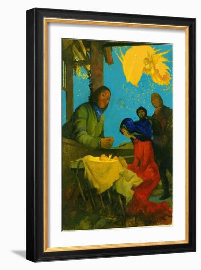 Nativity Scene, 1973-George Adamson-Framed Giclee Print