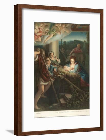 Nativity Scene by Antonio Allegri, Dresden-null-Framed Art Print