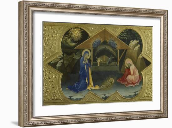 Nativity, Scene from Predella of Coronation of Virgin-Lorenzo Monaco-Framed Giclee Print