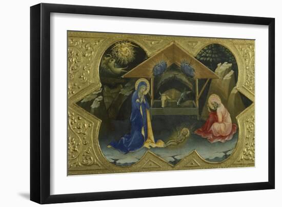 Nativity, Scene from Predella of Coronation of Virgin-Lorenzo Monaco-Framed Giclee Print