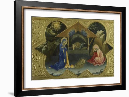 Nativity, Scene from Predella of Coronation of Virgin-Lorenzo Monaco-Framed Giclee Print