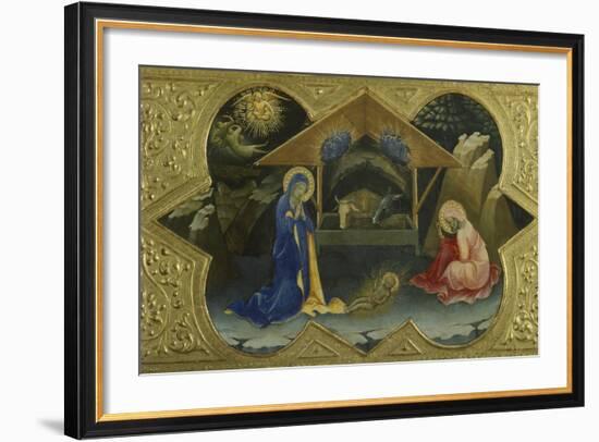 Nativity, Scene from Predella of Coronation of Virgin-Lorenzo Monaco-Framed Giclee Print