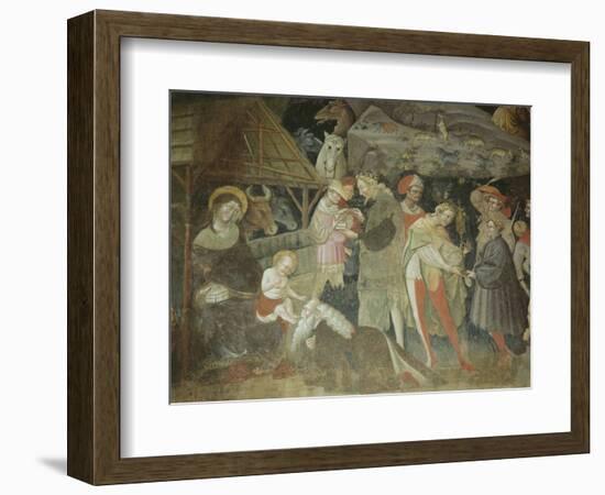 Nativity Scene from the 'Journey of the Magi Cycle', Bolognini Chapel, C.1420-Giovanni Da Modena-Framed Giclee Print