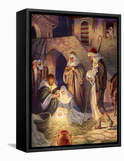 Nativity Scene-Milo Winter-Framed Premier Image Canvas