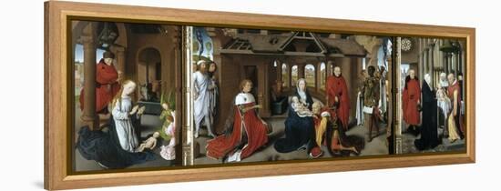 Nativity. The Adoration of the Magi. Purification, 1479-1480.-Hans Memling-Framed Premier Image Canvas