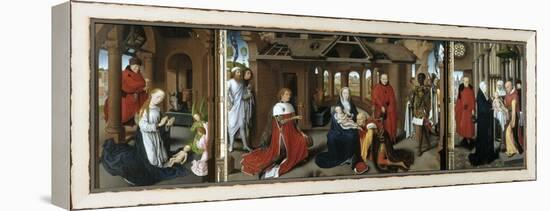 Nativity. The Adoration of the Magi. Purification, 1479-1480.-Hans Memling-Framed Premier Image Canvas