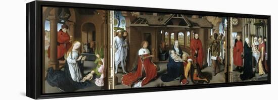 Nativity. The Adoration of the Magi. Purification, 1479-1480.-Hans Memling-Framed Premier Image Canvas