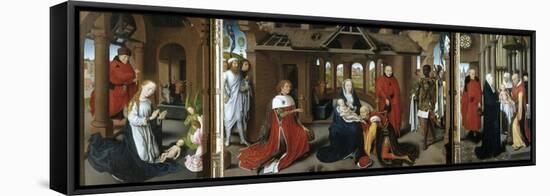 Nativity. The Adoration of the Magi. Purification, 1479-1480.-Hans Memling-Framed Premier Image Canvas