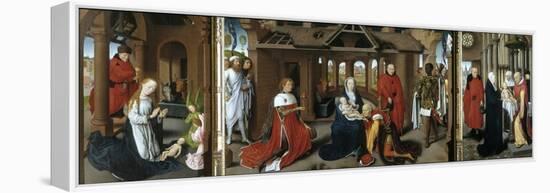 Nativity. The Adoration of the Magi. Purification, 1479-1480.-Hans Memling-Framed Premier Image Canvas