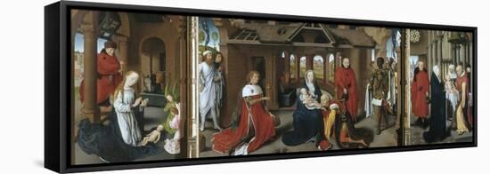 Nativity, the Adoration of the Magi. the Presentation of Jesus at the Temple, 1479-1480-Hans Memling-Framed Premier Image Canvas